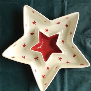 Star Chip and Dip Ceramic Platter Sonoma